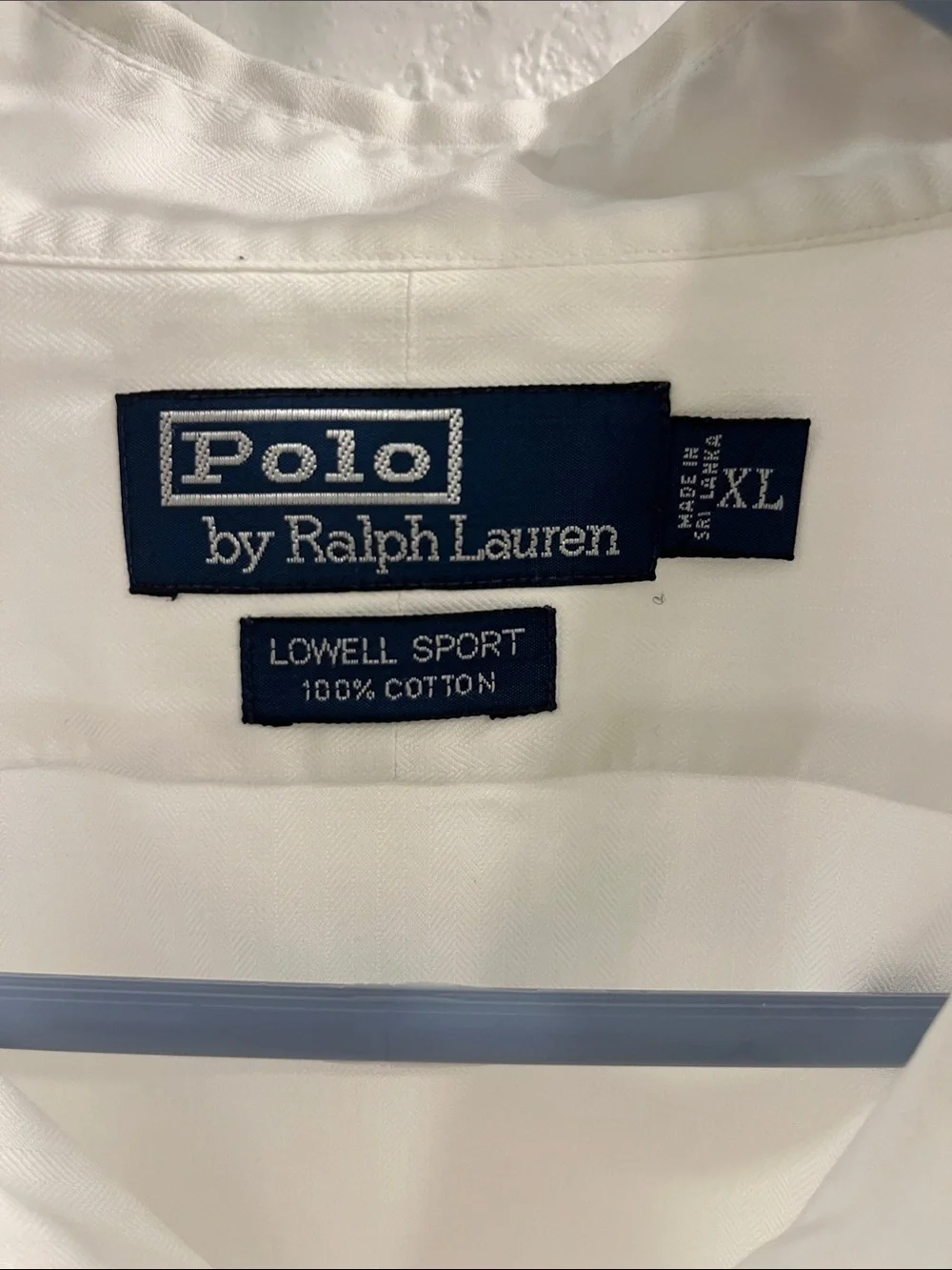 Polo by Ralph Lauren - Lowell Sport White Button-Down Dress Shirt with Navy Pony